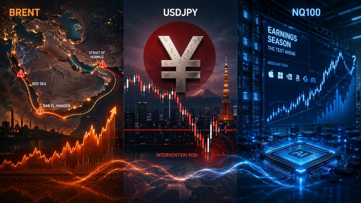Oil, the Yen, and NQ100: Three Signals of Rising Volatility