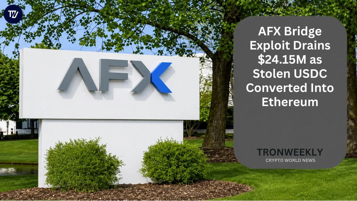 AFX Bridge Exploit Drains $24.15M as Stolen USDC Converted Into Ethereum